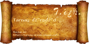 Tarnay Árpád névjegykártya